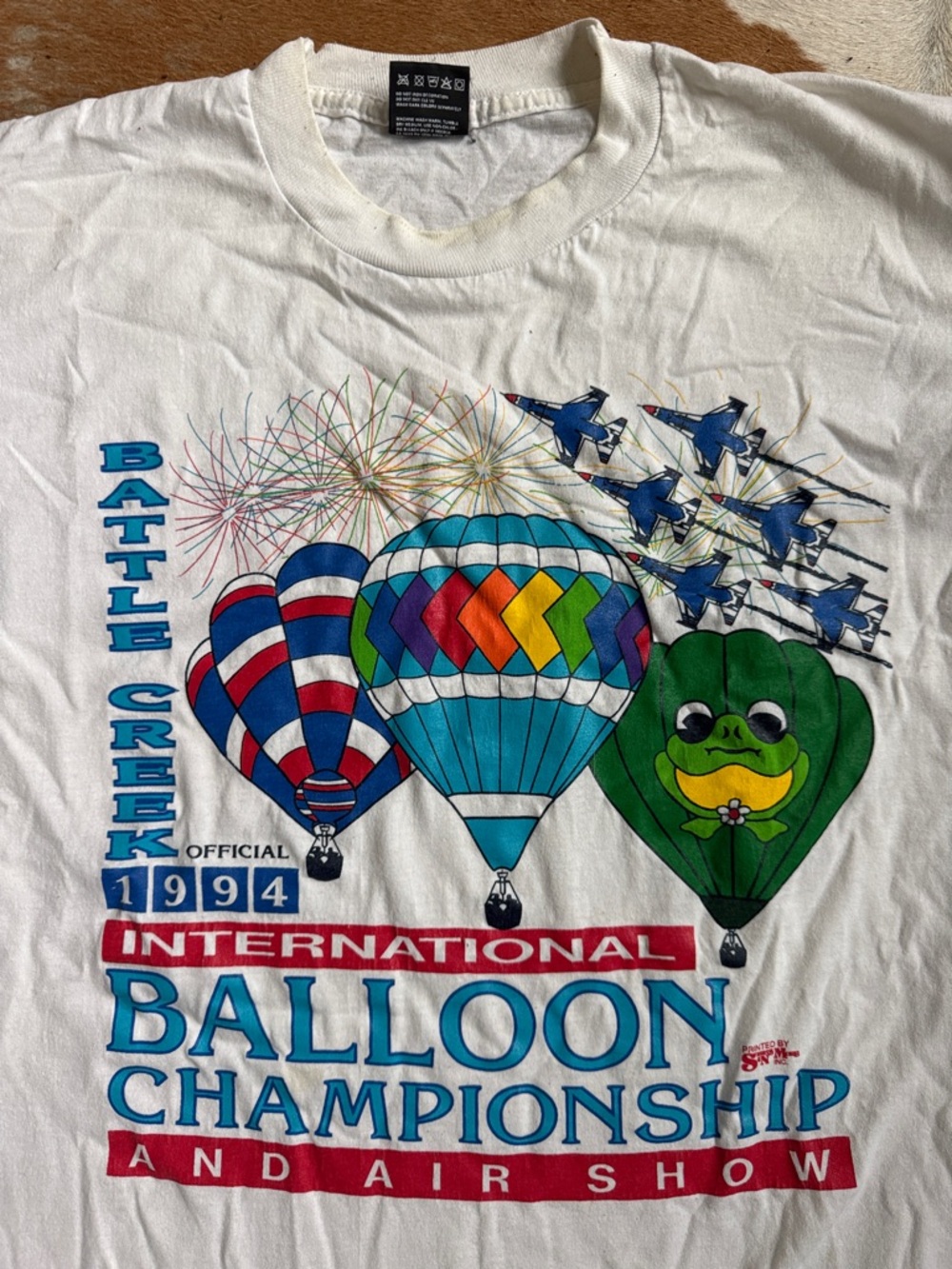 Vintage Battle Creek 1994 White Balloon Championship Graphic Tee